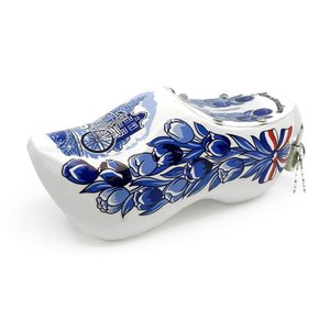 Matix Savings clog White - Delft blue - Bicycle and gable houses