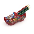 Typisch Hollands Clog with sharpener and pencils Red