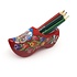 Typisch Hollands Clog with sharpener and pencils Red