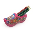 Typisch Hollands Clog with pencil sharpener and pink colored pencils