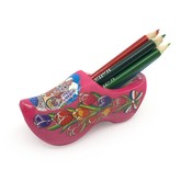 Typisch Hollands Clog with pencil sharpener and pink colored pencils