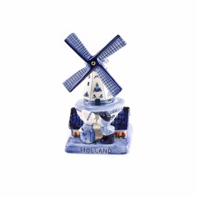 Matix Delfts Blauwe molen met Kussend Paar