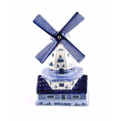 Typisch Hollands Delft Blue Stellingmolen in PVC gift box