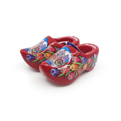 Typisch Hollands Souvenir clogs 10 cm - Red