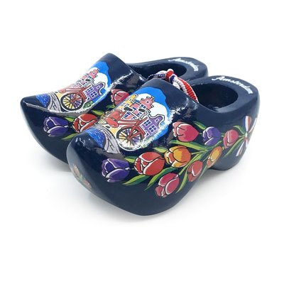 Typisch Hollands Souvenir-Clogs 10 cm - Blau