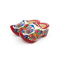 Typisch Hollands Souvenir Clogs 8 cm - Rohling mit roter Sohle