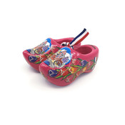 Typisch Hollands Souvenir Clogs 8 cm - Pink-Alpenveilchen