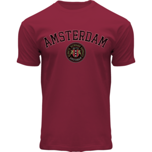 Fox Originals T-Shirt- Maroon  Amsterdam  - Logo-Patch