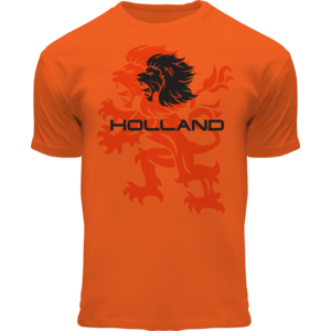 Holland fashion Oranje T-Shirt (WK) Holland - (leeuw)  - Kids