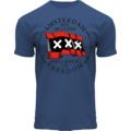 Holland fashion T-Shirt-Amsterdam Vlag Rood Zwart Rood XXX