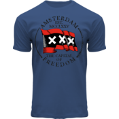 Holland fashion T-Shirt-Amsterdam Vlag Rood Zwart Rood XXX