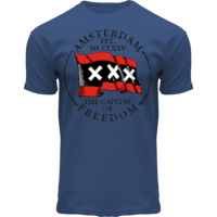 Fox Originals T-Shirt-Amsterdam Vlag Rood Zwart Rood XXX