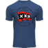Holland fashion T-Shirt-Amsterdam Vlag Rood Zwart Rood XXX