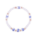 Heinen Delftware Bracelet flowers and white pearls