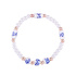 Heinen Delftware Armband Blumen und weiße Perlen