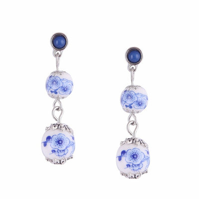 Heinen Delftware Earrings flowers - Delfts