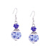 Heinen Delfts blauw Earrings flower and blue bead
