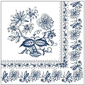 Typisch Hollands Napkins Delft blue Floral pattern