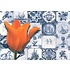 Typisch Hollands Double greeting card - Holland -Tulip and Tiles