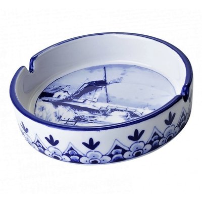 Heinen Delftware Delfter blauer Aschenbecher - Mühlenlandschaft