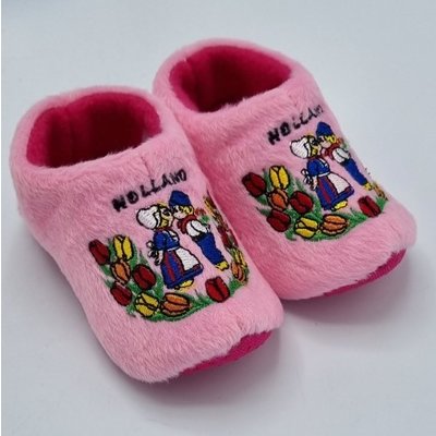 Typisch Hollands Baby slippers - Clogs - Pink - Kissing couple (0-6 months)