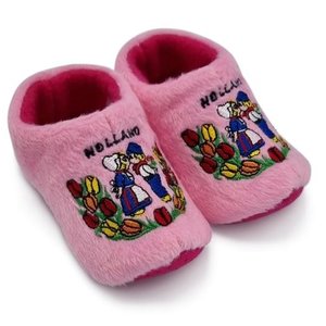 Typisch Hollands Baby slippers - Clogs - Pink - Kissing couple (0-6 months)