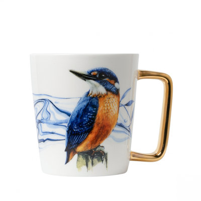 Typisch Hollands Luxury mug - Delft blue touch Kingfisher