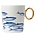Typisch Hollands Luxury mug - Delft blue fish (gold ear)