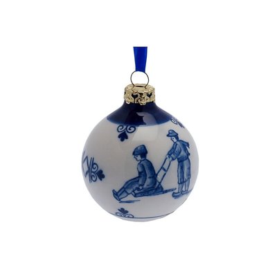 Heinen Delftware Delft blue Christmas ball - Old Dutch children's games