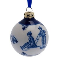 Heinen Delfts blauw Delfter Blau Weihnachtskugel - Altholländische Kinderspiele