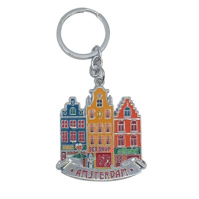 Typisch Hollands Keychain 3 houses - Red light district