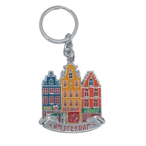 Typisch Hollands Keychain 3 houses - Red light district