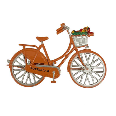 Typisch Hollands Magnet bicycle orange Rotterdam
