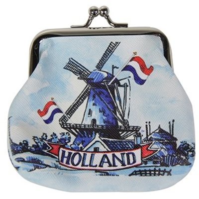 Typisch Hollands Clip-Wallet Holländische Windmühlenlandschaft