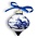 Heinen Delfts blauw Christmas ball Dutch windmill landscape. (drop)