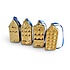 Typisch Hollands Christmas Decorations - Golden Houses (4-Pack)