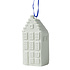 Heinen Delftware Christmas ornament house matt white large