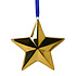 Heinen Delfts blauw Christmas pendant - Holland - Gold colored Christmas star