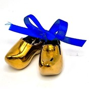 Heinen Delftware Christmas ornament clogs gold