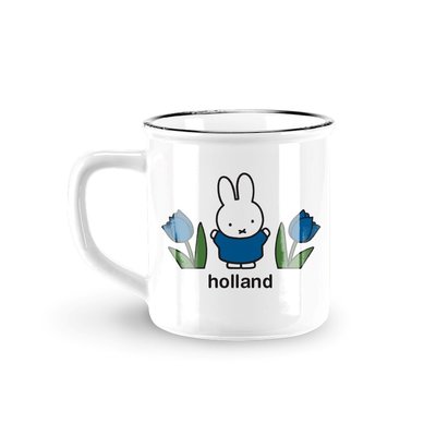 Nijntje (c) Mok Nijntje - Retro - Blauw - Nijntje  (tulpjes) blauw - Holland