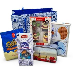 van Meers Sweet Christmas greetings - in gift bag - Delft blue