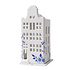 Heinen Delfts blauw Tea light holder house bell gable white (Delfts) -17 cm