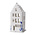Heinen Delftware Teelichthalter Haus Stufengiebel weiß (Delfts) -17 cm (mit GRATIS Wachs)