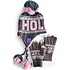 Robin Ruth Fashion Hat and gloves Holland gift set - Grey-Pink