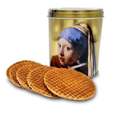 Typisch Hollands Dose Stroopwafels – Mädchen mit Perlenohrring