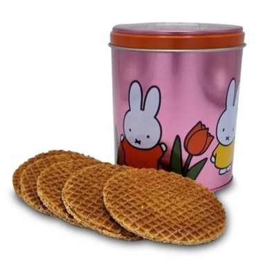 Nijntje (c) Miffy tulip tin pink with stroopwafels