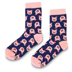 Holland sokken Damensocken - Ferkel - Rosa