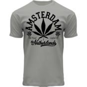 Holland fashion T-Shirt - Amsterdam Niederlande - Hanfblatt