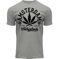 Holland fashion T-Shirt - Amsterdam Niederlande - Hanfblatt