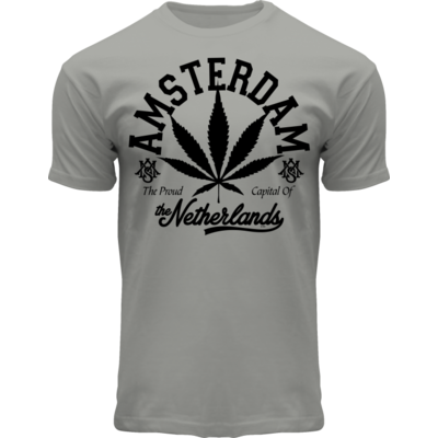 Fox Originals T-Shirt- Amsterdam the Netherlands - Cannabis leaf